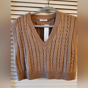 Girls Sweater Vest Light brown